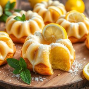 lemon mini bundt cakes