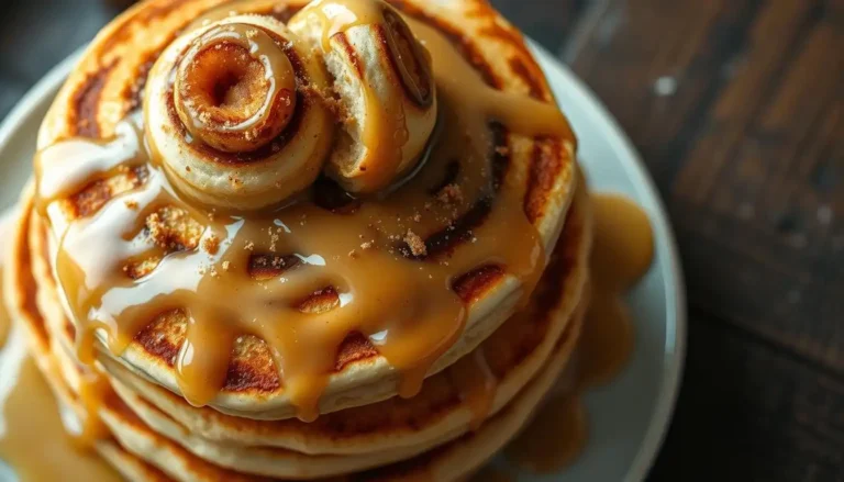 cinnamon roll pancakes