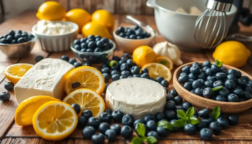 Lemon Blueberry Cheesecake Ingredients Lemon Blueberry Cheesecake Ingredients