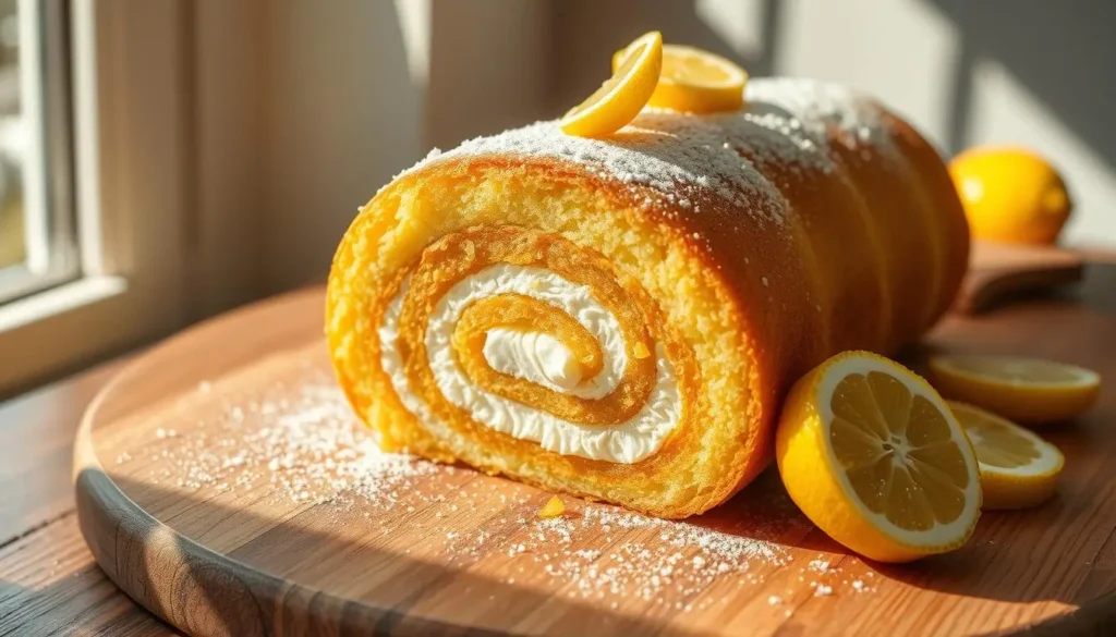 Lemon roll cake