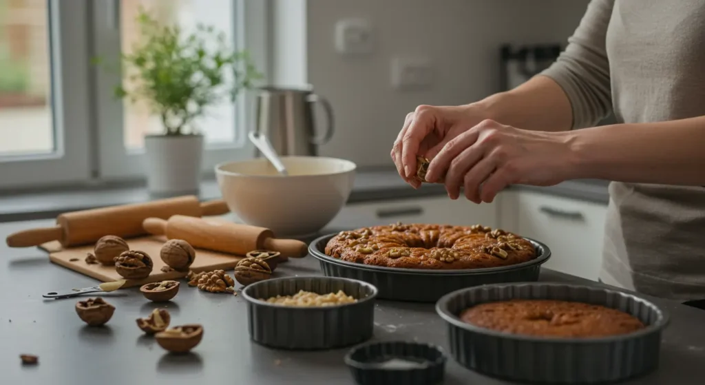 walnut cake preparation