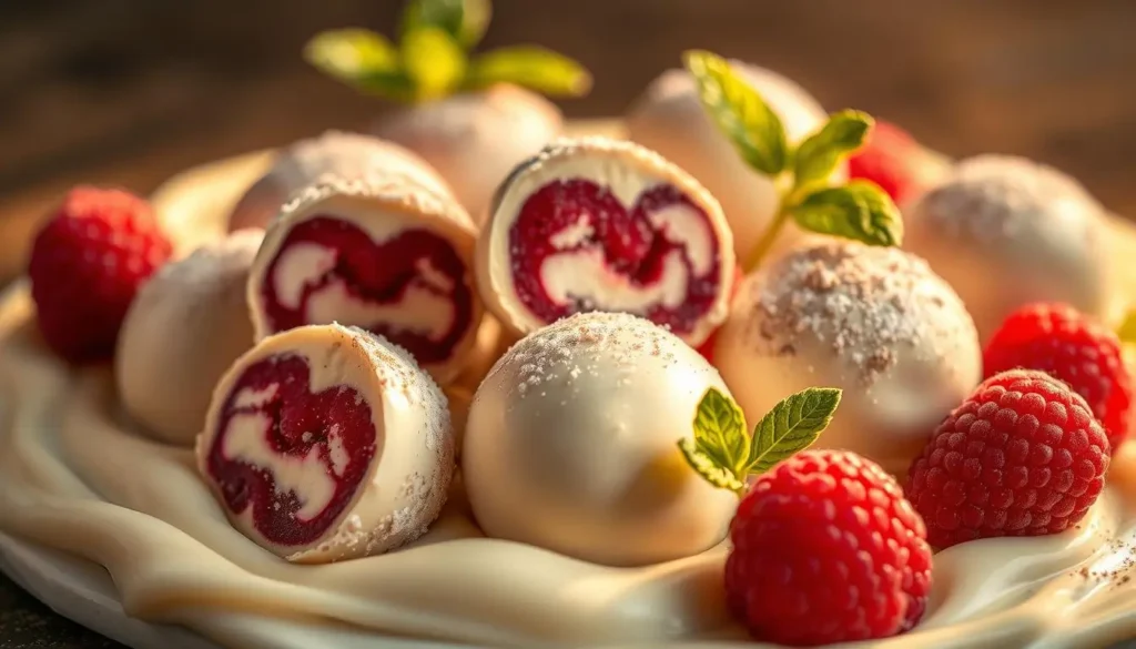 Raspberry Cheesecake Truffles