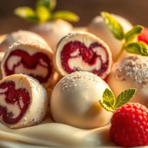 Raspberry Cheesecake Truffles