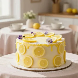 Lemon themed cake